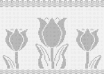 Fillet crochet+models for pane curtains with straight end