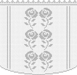 crochet curtain pattern + roses motives