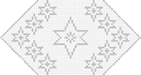 Fillet crochet pattern of tablecloth