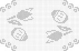 Fillet crochet pattern of tablecloth